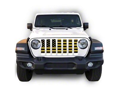 Under The Sun Inserts Grille Insert; Black and Yellow (20-23 Jeep Gladiator JT w/o TrailCam; 2024 Jeep Gladiator JT Sport)