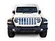 Under The Sun Inserts Grille Insert; Distressed White and Blue (20-23 Jeep Gladiator JT w/o TrailCam; 2024 Jeep Gladiator JT Sport)