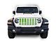 Under The Sun Inserts Grille Insert; Distressed White and Green (20-23 Jeep Gladiator JT w/o TrailCam; 2024 Jeep Gladiator JT Sport)