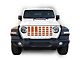 Under The Sun Inserts Grille Insert; Distressed White and Orange (20-23 Jeep Gladiator JT w/o TrailCam; 2024 Jeep Gladiator JT Sport)