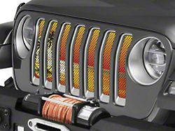 Under The Sun Inserts Grille Insert; Endless Summer Orange Palm Tree (20-23 Jeep Gladiator JT w/o TrailCam; 2024 Jeep Gladiator JT Sport)