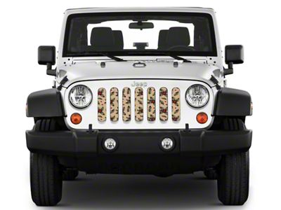 Under The Sun Inserts Grille Insert; Holy Leaves (20-23 Jeep Gladiator JT w/o TrailCam; 2024 Jeep Gladiator JT Sport)