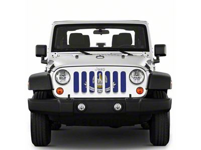 Under The Sun Inserts Grille Insert; Louisiana State Flag (20-23 Jeep Gladiator JT w/o TrailCam; 2024 Jeep Gladiator JT Sport)