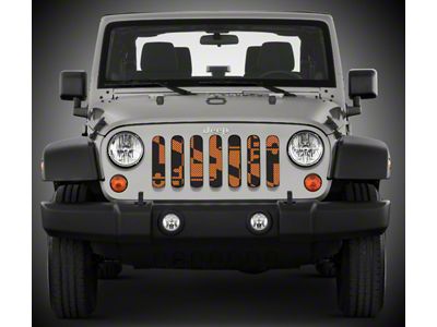 Under The Sun Inserts Grille Insert; Maryland Orange (20-23 Jeep Gladiator JT w/o TrailCam; 2024 Jeep Gladiator JT Sport)