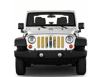 Under The Sun Inserts Grille Insert; New Jersey State Flag (20-23 Jeep Gladiator JT w/o TrailCam; 2024 Jeep Gladiator JT Sport)