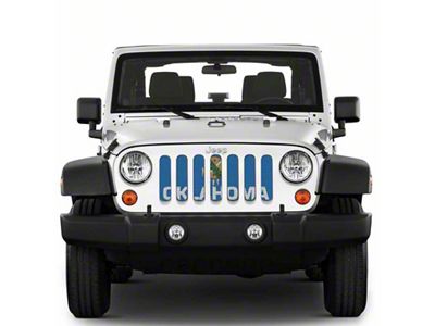 Under The Sun Inserts Grille Insert; Oaklhoma State Flag (20-23 Jeep Gladiator JT w/o TrailCam; 2024 Jeep Gladiator JT Sport)