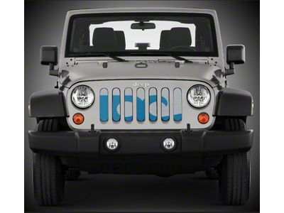 Under The Sun Inserts Grille Insert; Ocean City Flag (20-23 Jeep Gladiator JT w/o TrailCam; 2024 Jeep Gladiator JT Sport)