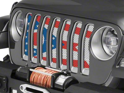 Under The Sun Inserts Grille Insert; Ohio State Flag (20-23 Jeep Gladiator JT w/o TrailCam; 2024 Jeep Gladiator JT Sport)