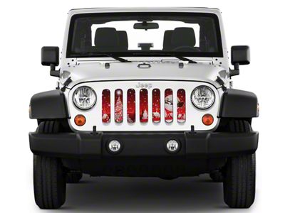 Under The Sun Inserts Grille Insert; Santa and The Moon (20-23 Jeep Gladiator JT w/o TrailCam; 2024 Jeep Gladiator JT Sport)