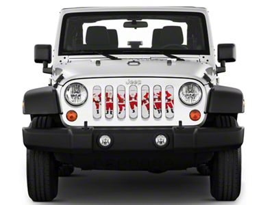 Under The Sun Inserts Grille Insert; Santas On A Wire (20-23 Jeep Gladiator JT w/o TrailCam; 2024 Jeep Gladiator JT Sport)