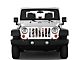 Under The Sun Inserts Grille Insert; Scary Skull Clown (20-23 Jeep Gladiator JT w/o TrailCam; 2024 Jeep Gladiator JT Sport)