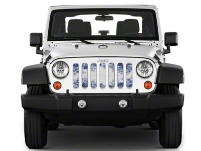 Under The Sun Inserts Grille Insert; Snow Flakes (20-23 Jeep Gladiator JT w/o TrailCam; 2024 Jeep Gladiator JT Sport)