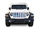 Under The Sun Inserts Grille Insert; White and Blue (20-23 Jeep Gladiator JT w/o TrailCam; 2024 Jeep Gladiator JT Sport)