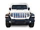 Under The Sun Inserts Grille Insert; White and Blue Thin Red Line (20-23 Jeep Gladiator JT w/o TrailCam; 2024 Jeep Gladiator JT Sport)