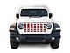 Under The Sun Inserts Grille Insert; White and Red (20-23 Jeep Gladiator JT w/o TrailCam; 2024 Jeep Gladiator JT Sport)