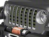 Under The Sun Inserts Grille Insert; Olive Drab Old Glory Black Stars and Stripes (20-23 Jeep Gladiator JT w/o TrailCam; 24-25 Jeep Gladiator JT Sport)