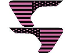 Under The Sun Inserts Fender Vent Decals; Pink Old Glory (18-24 Jeep Wrangler JL)