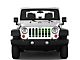 Under The Sun Inserts Grille Insert; Black and Green Thin Blue Line (07-18 Jeep Wrangler JK)