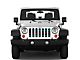 Under The Sun Inserts Grille Insert; Black and Light Blue Thin Red Line (07-18 Jeep Wrangler JK)