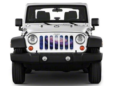 Under The Sun Inserts Grille Insert; Deep Space (18-23 Jeep Wrangler JL w/o TrailCam; 2024 Jeep Wrangler JL Sport)