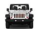 Under The Sun Inserts Grille Insert; Distressed Black and Orange (07-18 Jeep Wrangler JK)