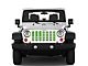Under The Sun Inserts Grille Insert; Distressed White and Green (07-18 Jeep Wrangler JK)