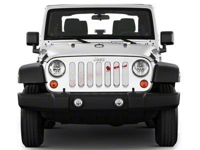 Under The Sun Inserts Grille Insert; Santas Sleigh (18-23 Jeep Wrangler JL w/o TrailCam; 2024 Jeep Wrangler JL Sport)