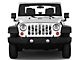 Under The Sun Inserts Grille Insert; Skull Face with Purple Eyes (18-23 Jeep Wrangler JL w/o TrailCam; 2024 Jeep Wrangler JL Sport)