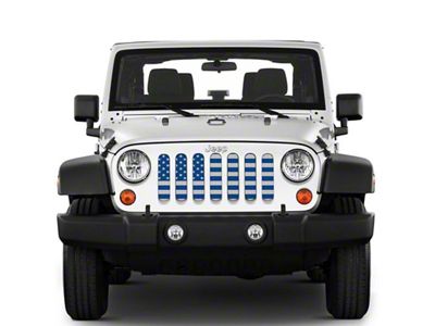 Under The Sun Inserts Grille Insert; White and Blue (07-18 Jeep Wrangler JK)