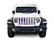 Under The Sun Inserts Grille Insert; White and Purple (18-23 Jeep Wrangler JL w/o TrailCam; 2024 Jeep Wrangler JL Sport)