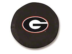 University of Georgia G Spare Tire Cover; Black (66-18 Jeep CJ5, CJ7, Wrangler YJ, TJ & JK)