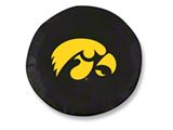 University of Iowa Spare Tire Cover; Black (66-18 Jeep CJ5, CJ7, Wrangler YJ, TJ & JK)