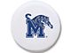 University of Memphis Spare Tire Cover; White (66-18 Jeep CJ5, CJ7, Wrangler YJ, TJ & JK)