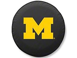 University of Michigan Spare Tire Cover; Black (66-18 Jeep CJ5, CJ7, Wrangler YJ, TJ & JK)