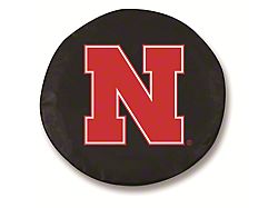 University of Nebraska Spare Tire Cover; Black (66-18 Jeep CJ5, CJ7, Wrangler YJ, TJ & JK)