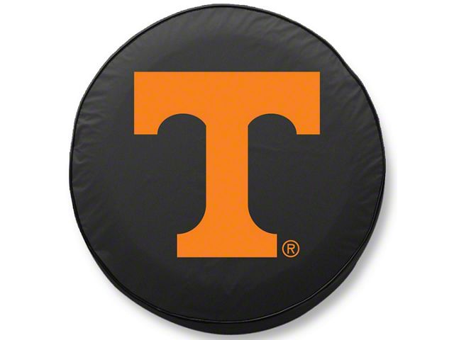 University of Tennessee Spare Tire Cover; Black (66-18 Jeep CJ5, CJ7, Wrangler YJ, TJ & JK)