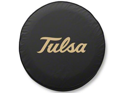 University of Tulsa Spare Tire Cover; Black (66-18 Jeep CJ5, CJ7, Wrangler YJ, TJ & JK)