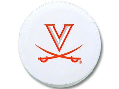 University of Virginia Spare Tire Cover; White (66-18 Jeep CJ5, CJ7, Wrangler YJ, TJ & JK)