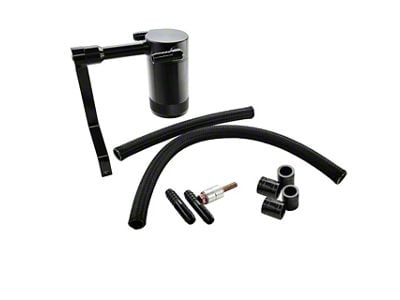 UPR Products Billet Oil Catch Can with Z Mounting Bracket; Black (11-21 6.4L HEMI Jeep Grand Cherokee WK2)
