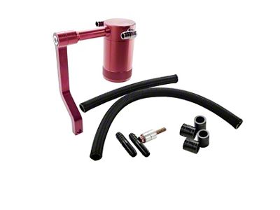 UPR Products Billet Oil Catch Can with Z Mounting Bracket; Red (11-21 6.4L HEMI Jeep Grand Cherokee WK2)