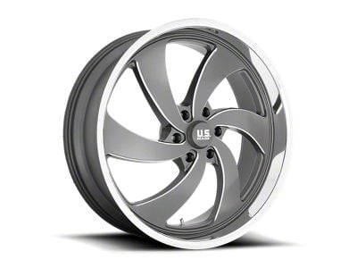 US Mag Desperado Anthracite Milled Diamond Cut Milled 6-Lug Wheel; 24x10; 25mm Offset (04-15 Titan)