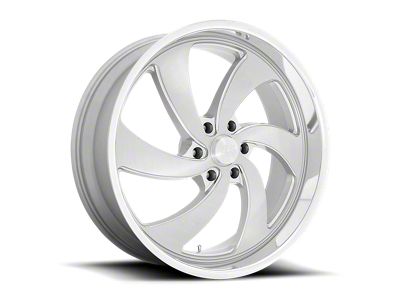 US Mag Desperado Silver Brushed Face Milled Diamond Cut Milled 6-Lug Wheel; 24x9; 25mm Offset (04-15 Titan)