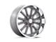 US Mag Rambler 6 Matte Gunmetal with Diamond Cut Lip 6-Lug Wheel; 20x8; 1mm Offset (04-15 Titan)