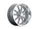 US Mag Rambler Textured Gray with Diamond Cut Lip 5-Lug Wheel; 15x7; 1mm Offset (05-15 Tacoma)