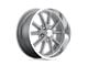 US Mag Rambler Textured Gray with Diamond Cut Lip 5-Lug Wheel; 18x7; 1mm Offset (05-15 Tacoma)