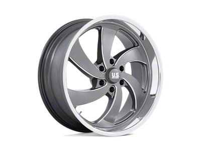 US Mag Desperado Anthracite Milled Diamond Cut Milled 6-Lug Wheel; 22x9; 25mm Offset (22-24 Bronco Raptor)