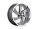 US Mag Desperado Anthracite Milled Diamond Cut 6-Lug Wheel; Right Directional; 22x10; 25mm Offset (22-24 Bronco Raptor)