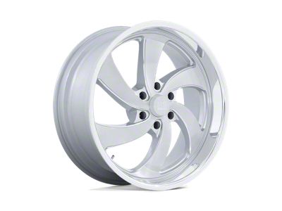 US Mag Desperado Silver Brushed Face Milled Diamond Cut 6-Lug Wheel; Left Directional; 22x10; 25mm Offset (22-24 Bronco Raptor)