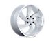 US Mag Desperado Silver Brushed Face Milled Diamond Cut 6-Lug Wheel; Left Directional; 22x10; 25mm Offset (22-24 Bronco Raptor)