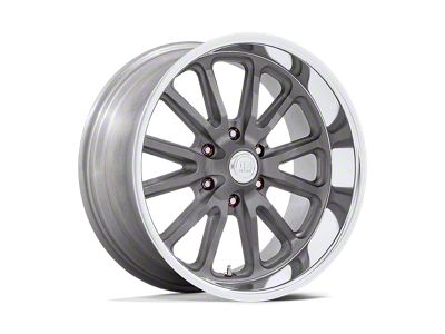 US Mag Rambler 6 Matte Gunmetal with Diamond Cut Lip 6-Lug Wheel; 20x8; 1mm Offset (22-24 Bronco Raptor)